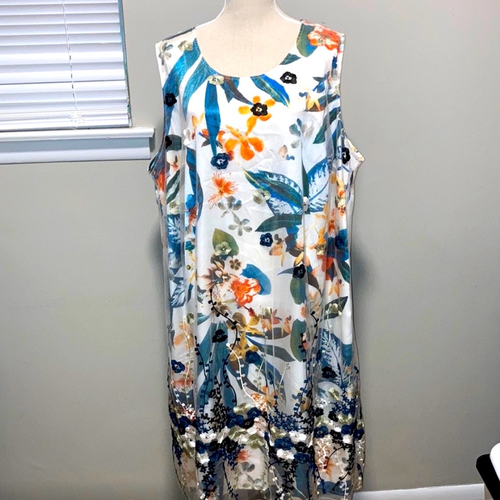 Catherine’s Floral Sleeveless Dress XXXL